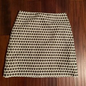 Ann Taylor Loft Women's Straight Pencil Skirt Size 10 Petite Gray White